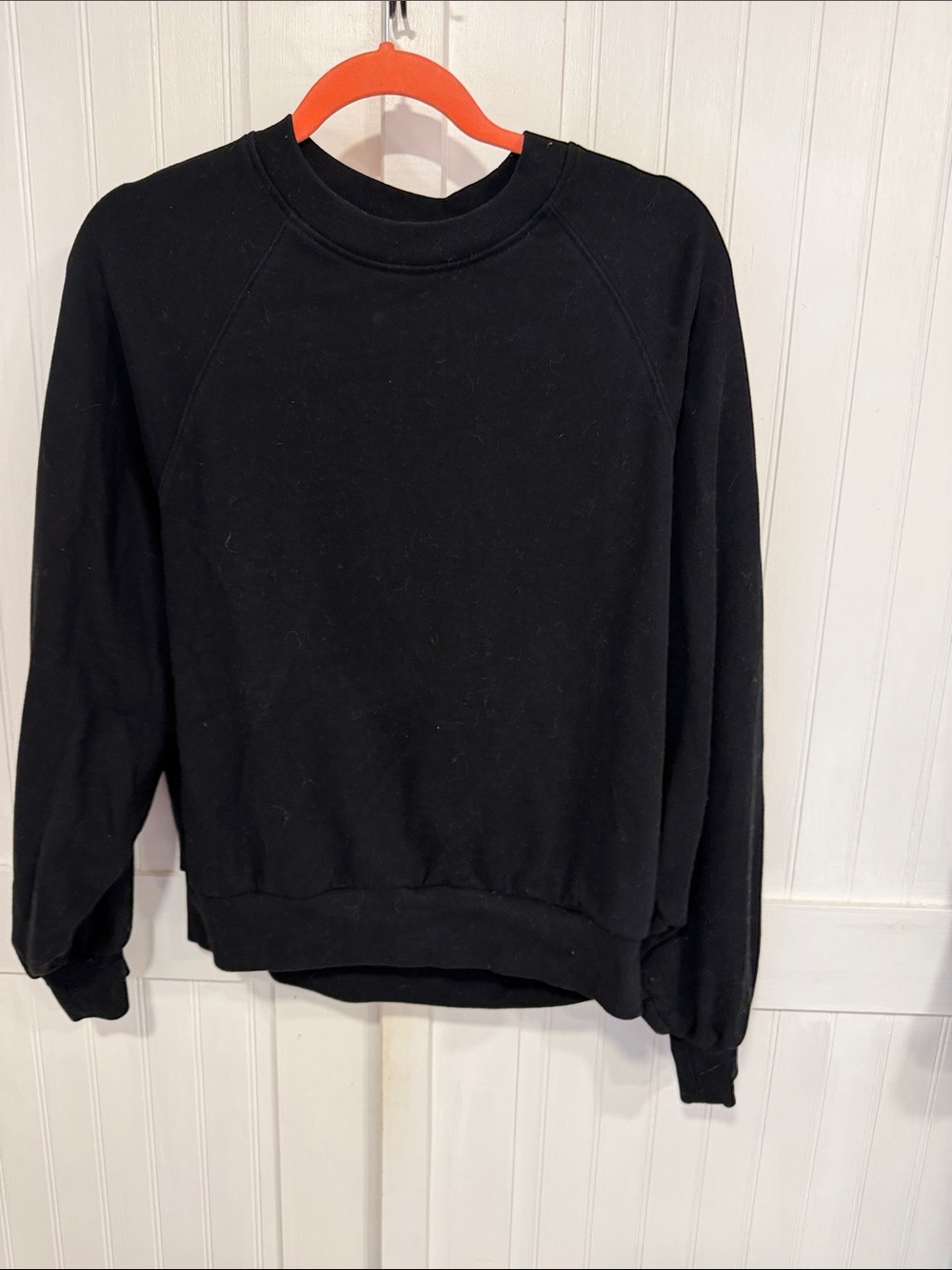 AllSaints Black Women's Cygni Crewneck/razorback Sweatshirt size M